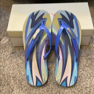 Authentic Blue Emilio Pucci Flip Flops 37